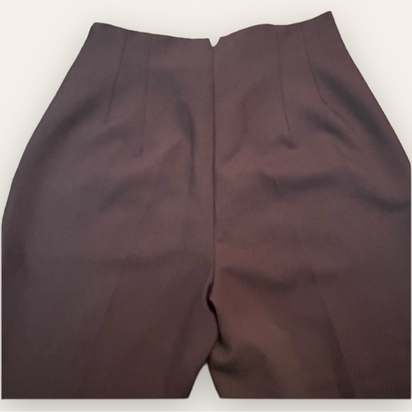 ZARA - High Waisted Darted Black Trouser Pant with Side Pockets - Picture 9 of 14